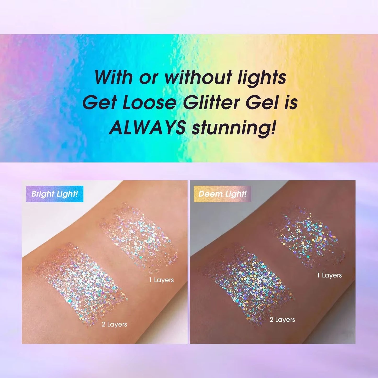 Instant Glue-Free Glitter Gel