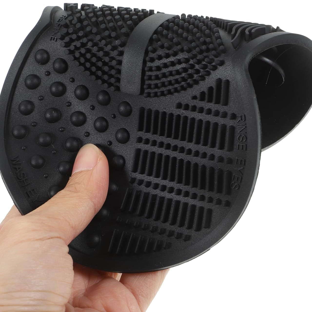 Makeup Brush Cleaner Makeup Tool Cleaner Pad Cleaner Mat for Makeup Tools Makeup Tool Cleaning Pad Cleaner Mat for Makeup Brush Make up Cleaning Bowl, 16.80X10.80X0.80CM, Black