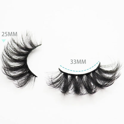 False Eyelashes 25Mm Lashes Wispy Long 8D Mink Lashes Dramatic Volume Fluff Eye Lashes Pack for Women 7Pairs Soft Reusable Fake Eyelashes